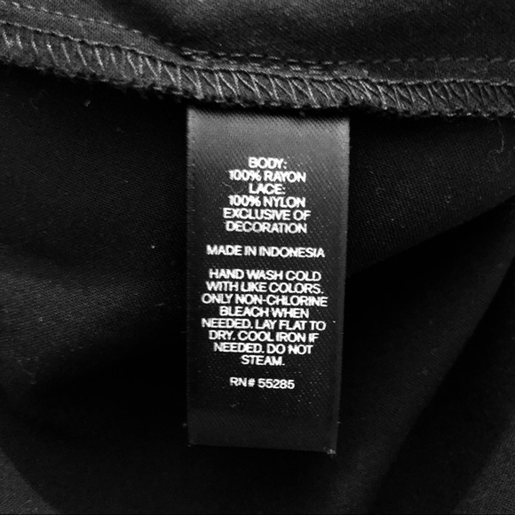 NWT Express black long sleeve shift dress w/ lace - Picture 4 of 4